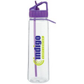 30 Oz. Purple H2go Angle Water Bottle